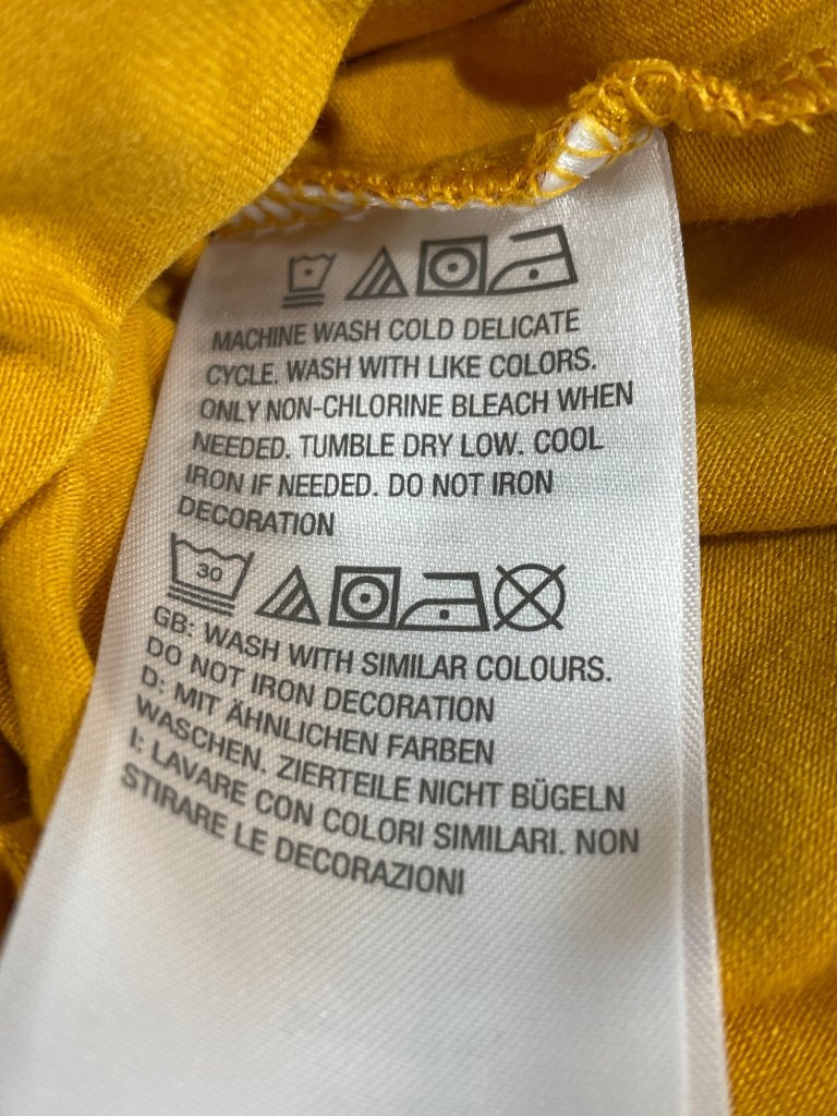Denim And Co Essentials Turtleneck Size Xs Jersey Top With Lace Hem Yellow New — image 6 of 8